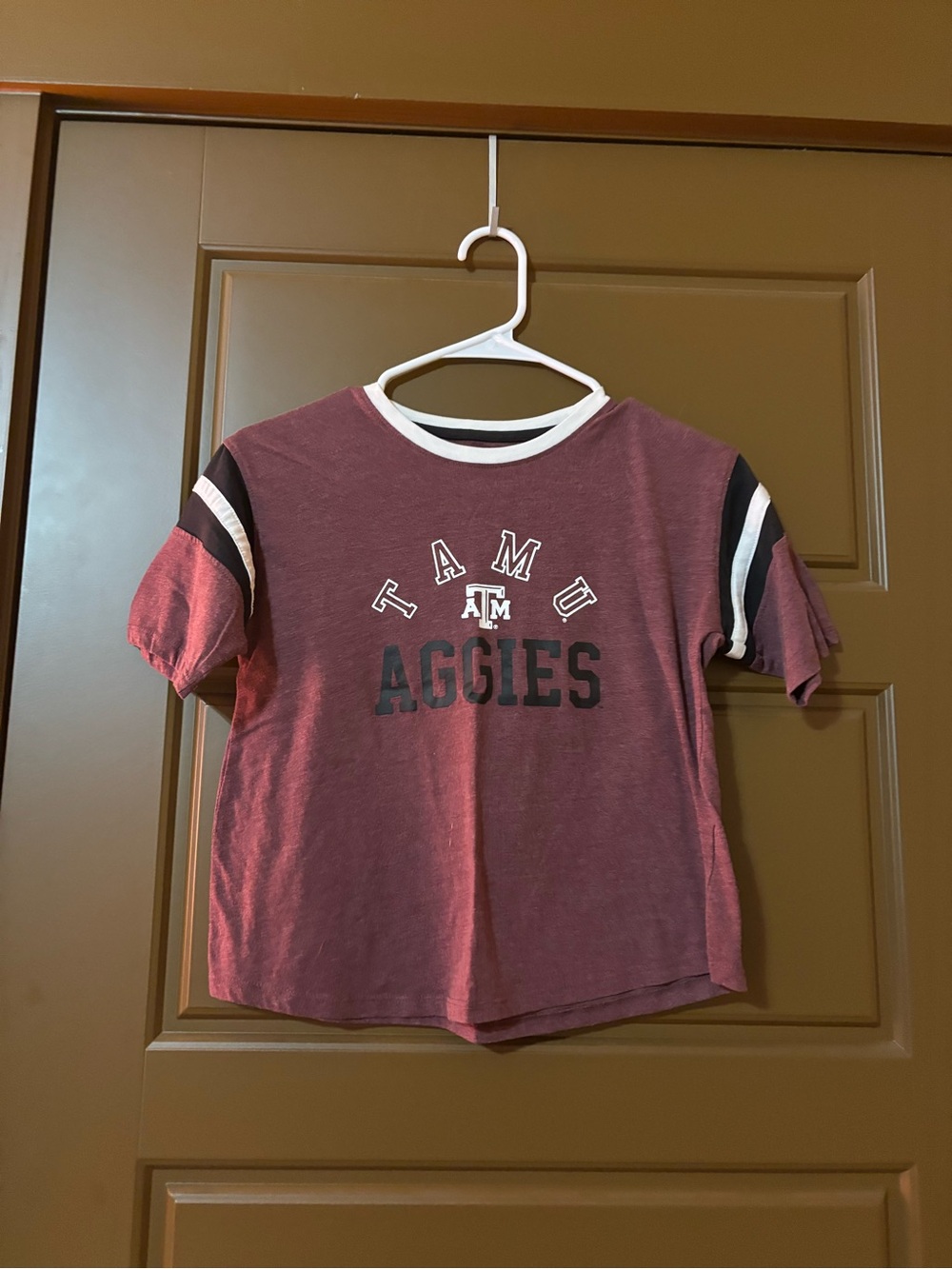 Texas A&M Aggies Maroon Ringer Tee